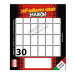 Etichette adesive - in carta - permanenti - 27 x 17 mm - 30 et/fg - 10 fogli - bianco - Markin