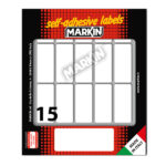 Etichette adesive - in carta - permanenti - 46 x 20 mm - 15 et/fg - 10 fogli - bianco - Markin