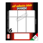 Etichette adesive - in carta - permanenti - 70 x 37 mm - 6 et/fg - 10 fogli - bianco - Markin