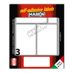 Etichette adesive - in carta - permanenti - 83 x 53 mm - 3 et/fg - 10 fogli - bianco - Markin