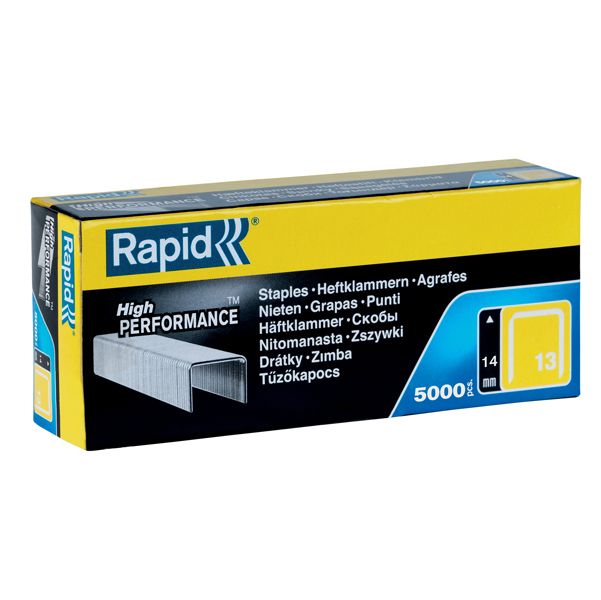 MD_32404 Punti galvanizzati - 13/14 - 14 mm - metallo - Rapid - conf. 5000 pezzi - immagine 1