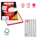 Etichette adesive A/400 - in carta - permanenti - 38,1 x 21,2 mm - 65 et/fg - 100 fogli - bianco - angoli tondi - Markin