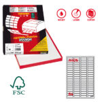 Etichette adesive A/405 - in carta - permanenti - 46 x 11,1 mm - 84 et/fg - 100 fogli - bianco - angoli tondi - Markin