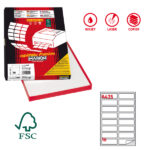 Etichette adesive A/435 - in carta - permanenti - 99,1 x 34 mm - 16 et/fg - 100 fogli - bianco - angoli tondi - Markin