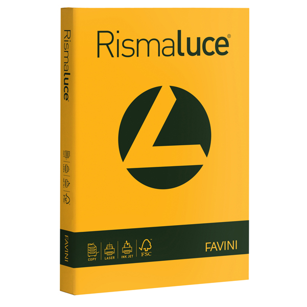 MD_32736 Carta Rismaluce - A4 - 140 gr - giallo oro 52 - Favini - conf. 200 fogli - immagine 1