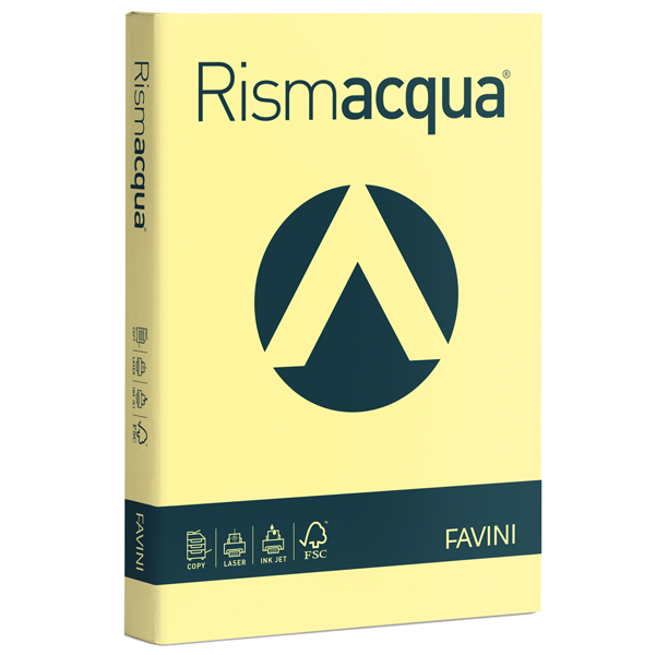 MD_32752 Carta Rismacqua - A4 - 140 gr - giallo chiaro 07 - Favini - conf. 200 fogli - immagine 1