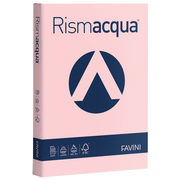 MD_32753 Carta Rismacqua - A4 - 140 gr - rosa 10 - Favini - conf. 200 fogli - immagine 1