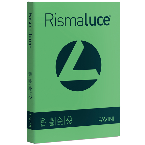 MD_32775 Carta Rismaluce - A4 - 200 gr - verde 60 - Favini - conf. 125 fogli - immagine 1