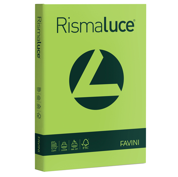 MD_32776 Carta Rismaluce - A4 - 200 gr - verde pistacchio 54 - Favini - conf. 125 fogli - immagine 1