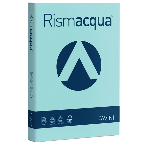 MD_32795 Carta Rismacqua - A4 - 200 gr - celeste 08 - Favini - conf. 125 fogli - immagine 1