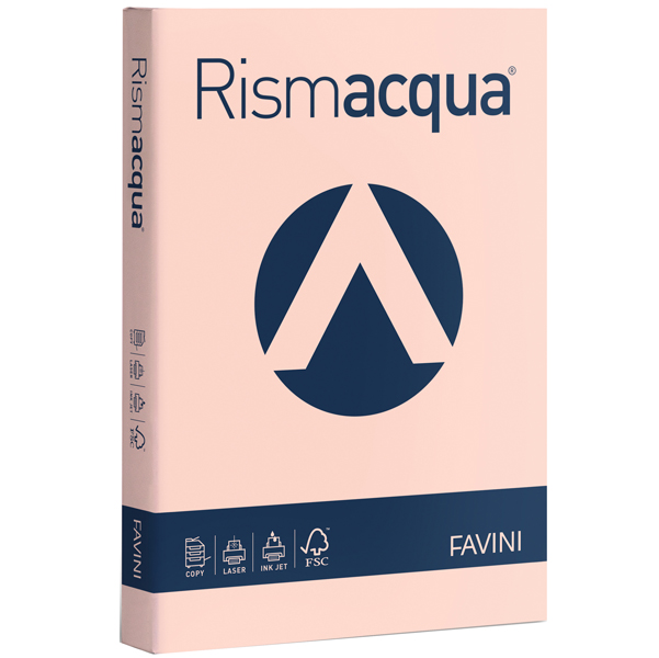 MD_32798 Carta Rismacqua - A4 - 200 gr - salmone 05 - Favini - conf. 125 fogli - immagine 1