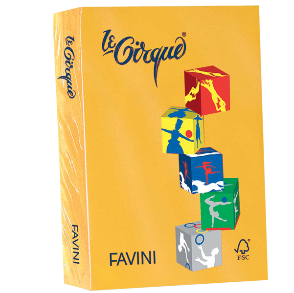 MD_32875 Carta Le Cirque - A4 - 80 gr - giallo oro 201 - Favini - conf. 500 fogli - immagine 1