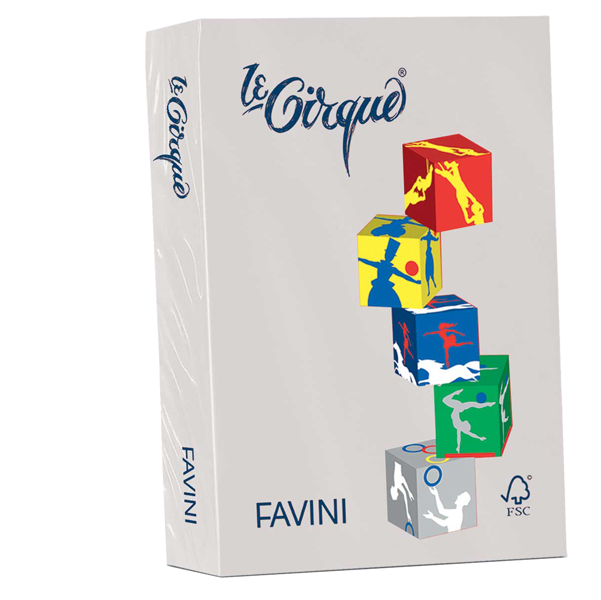 MD_32903 Carta Le Cirque - A4 - 160 gr - grigio pastello 109 - Favini - conf. 250 fogli - immagine 1