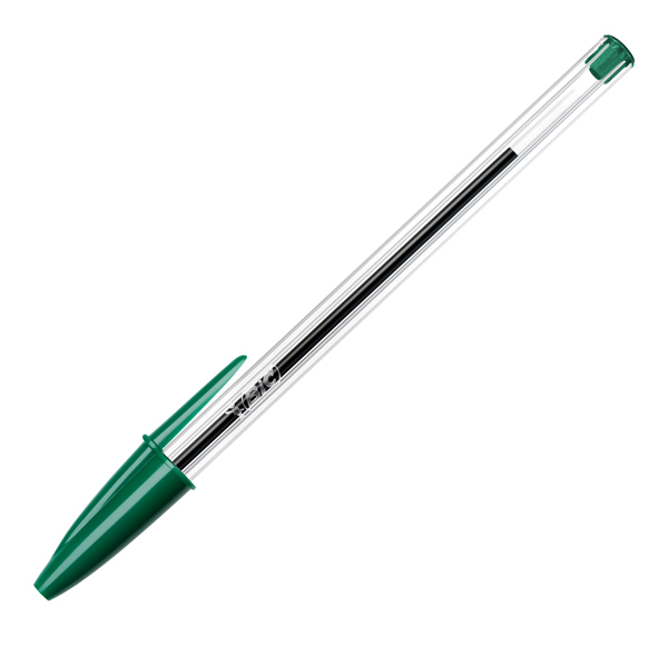 MD_33053 Penna a sfera Cristal - punta media 1,0mm - verde - Bic - conf. 50 pezzi - immagine 1