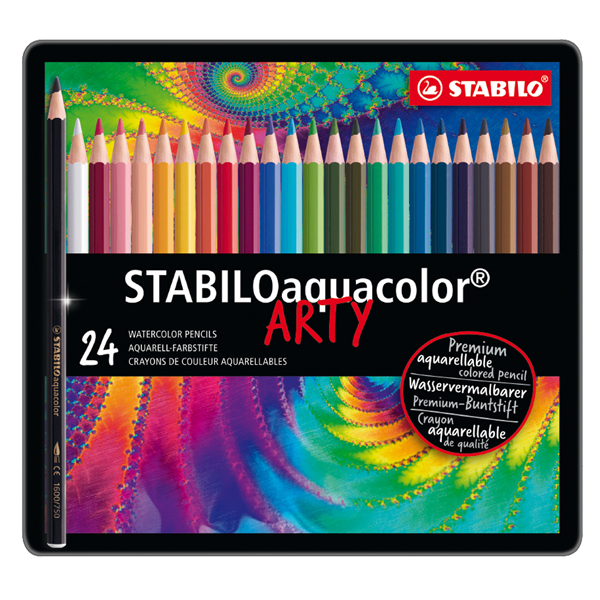 MD_35187 Pastello Aquacolor 1624 - tratto 2,80 mm - colori assortiti - Stabilo - astuccio 24 pezzi - immagine 1