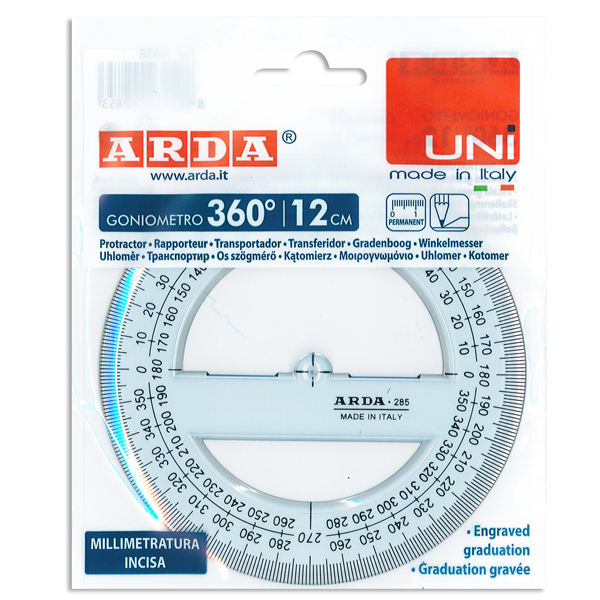 MD_35290 Goniometro Uni - 360gradi - 12cm - Arda - immagine 1