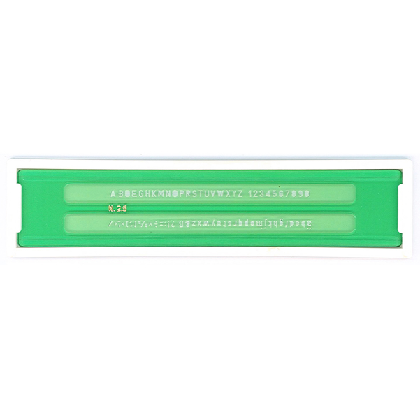 MD_35297 Normografo lettere e cifre Uni - 3,5mm - verde - Arda - immagine 1