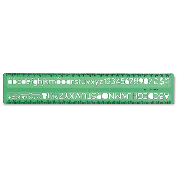 MD_35300 Normografo lettere e cifre Uni - 10mm - verde - Arda - immagine 1