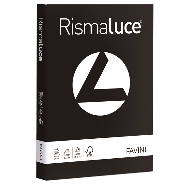 MD_35479 Carta Rismaluce - A4 - 200 gr - nero 63 - Favini - conf. 125 fogli - immagine 1