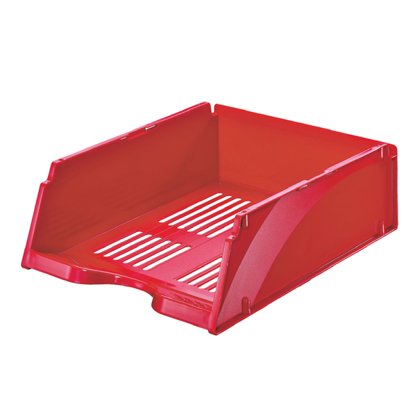 MD_36347 Vaschetta portacorrispondenza Transit Jumbo - 26,8 x 33,8 x 11,5 cm - rosso - Esselte - immagine 1