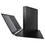 Raccoglitore Stelvio - 22 x 30 cm - 4 anelli a R 16 mm - dorso 2,5 cm - nero - Sei Rota