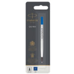 Refill roller Quink standard - punta fine  - metallo - blu - Parker