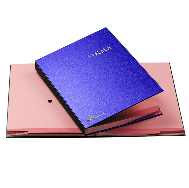 MD_36737 Libro firma - 14 intercalari rinforzati - 24x34 cm - blu - Fraschini - immagine 1