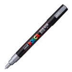 Marcatore a base d'acqua Uni Posca PC3M  - punta fine da 0,9mm a 1,3mm - argento - Uni Mitsubishi