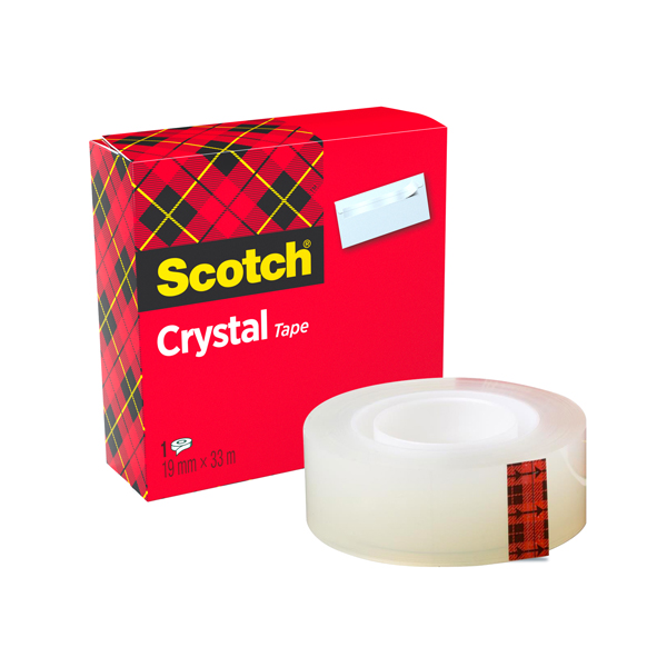 MD_37041 Nastro adesivo Crystal 600 - 19 mm x 33 m - acrilico - trasparente - Scotch - immagine 1