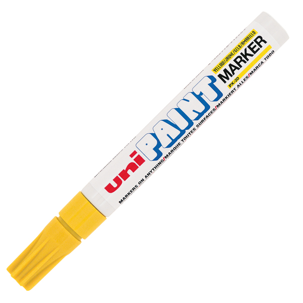 MD_37316 Marcatore Uni Paint PX20 - punta 2,8mm - giallo - Uni Mitsubishi - immagine 1