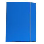 Cartella 3 lembi con elastico - A4 - dorso variabile - cartone plastificato - azzurro - Cartotecnica del Garda