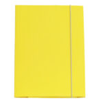 Cartella 3 lembi con elastico - A4 - dorso variabile - cartone plastificato - giallo - Cartotecnica del Garda