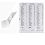Buste forate per scontrini fiscali - 6 Spazi - 25,2 x 30,7 cm - trasparente - Favorit - conf. 10 pezzi
