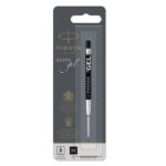 Refill sfera  QuinkGel - punta media - metallo - nero - Parker