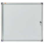 Bacheca per interni ultrapiatta - fondo in metallo magnetico bianco - 6 fogli A4 - orizzontale - Nobo