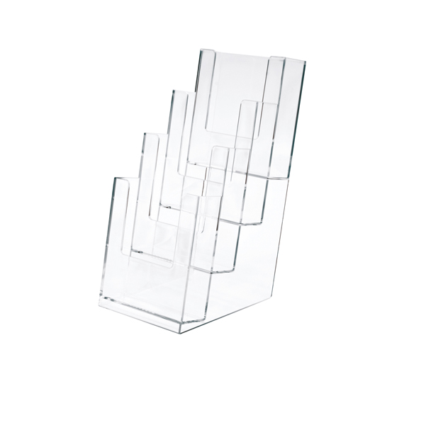 MD_37867 Portadepliant - 11 x 25 x 14 cm - plastica - trasparente - Lebez - immagine 1