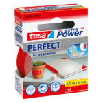 Nastro adesivo telato XP Perfect - 19 mm x 2,7 m - tela plastificata - rosso - Tesa