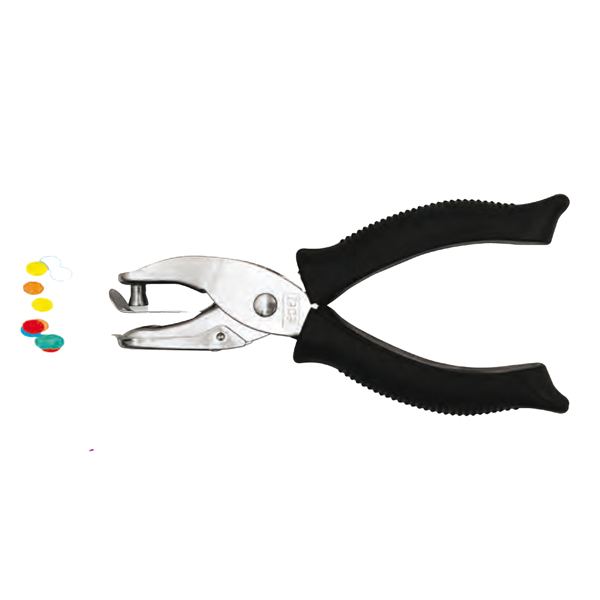 MD_38044 Perforatore a pinza 5840 - 1 foro 6 mm - impugnatura gommata - nero - Lebez - immagine 1