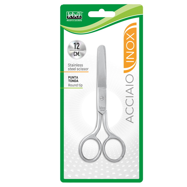 MD_38046 Forbice 422 - punta tonda - 12 cm - acciaio inox - Lebez - immagine 1