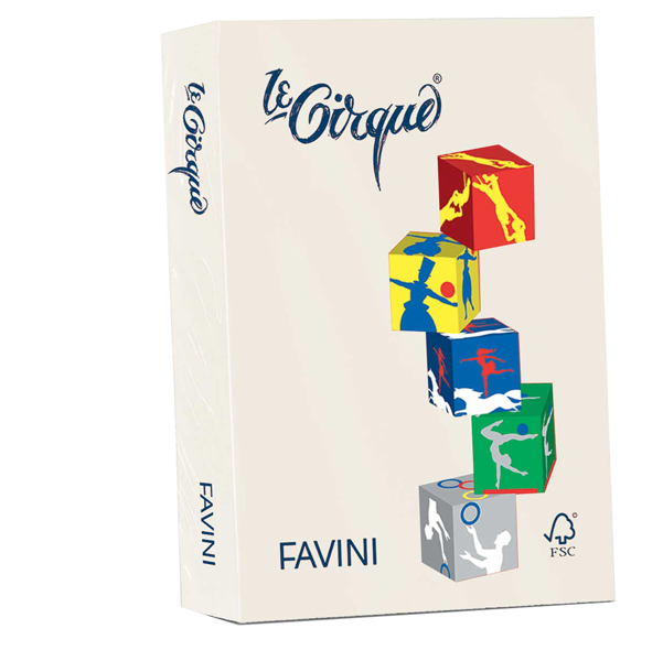 MD_38217 Carta Le Cirque - A4 - 160 gr - avorio pastello 110 - Favini - conf. 250 fogli - immagine 1