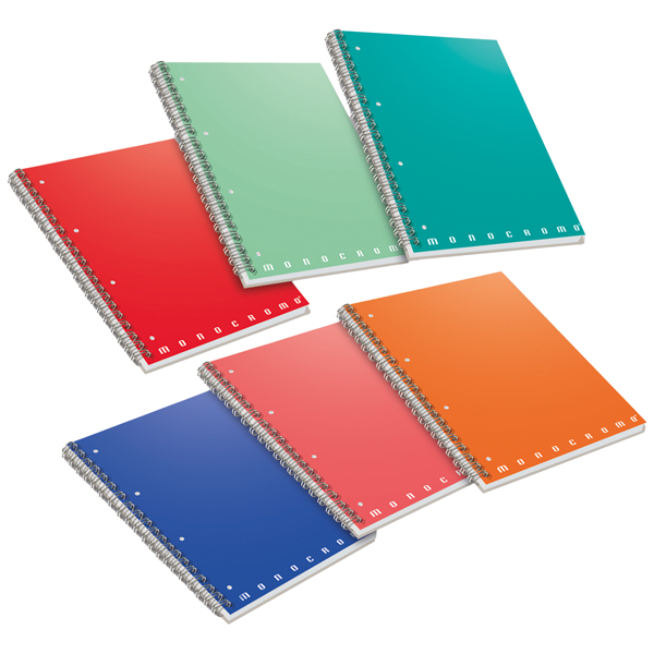 MD_38548 Maxiquaderno Monocromo - A4 - 5mm - 100 fogli - 80gr - 1 rigo - c/fori - spiralato - Pigna - immagine 1