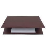 Sottomani doppio in similpelle - marrone scuro - 48 x 32cm - City Time