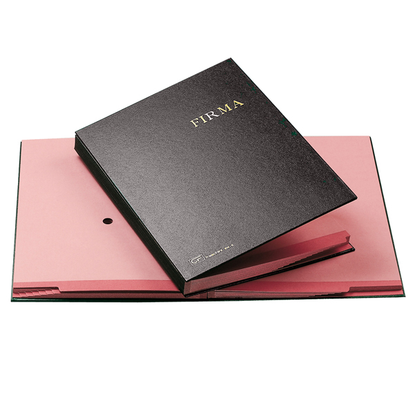 MD_39012 Libro firma - 14 intercalari rinforzati - 24x34 cm - nero - Fraschini - immagine 1
