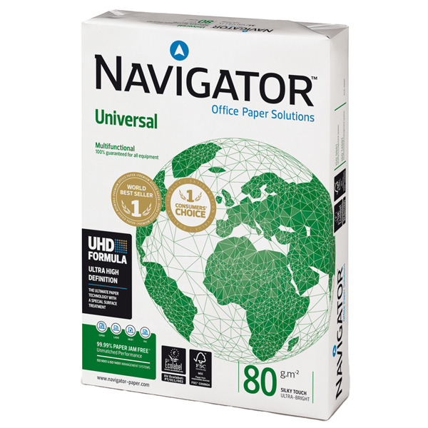 MD_39257 Carta Universal - A4 - 80 gr - bianco - Navigator - conf. 500 fogli - immagine 1