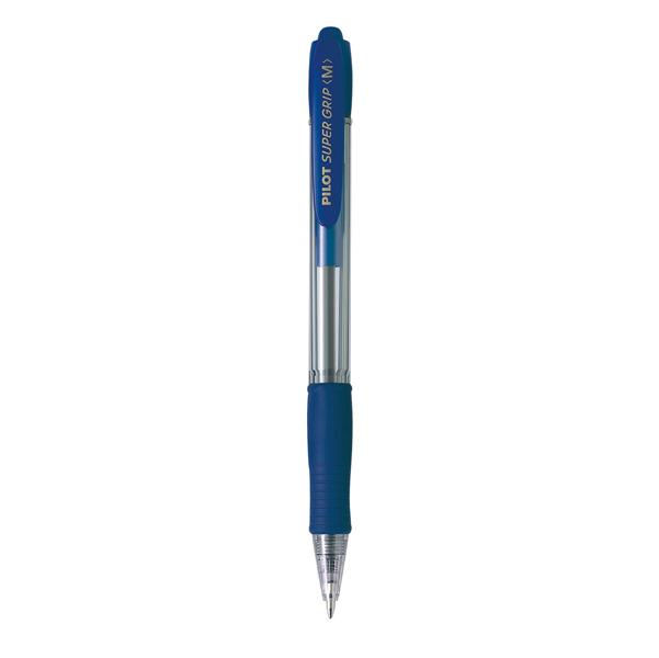 MD_39396 Penna a sfera a scatto Supergrip - punta media 1,0mm - blu - pilot - immagine 1