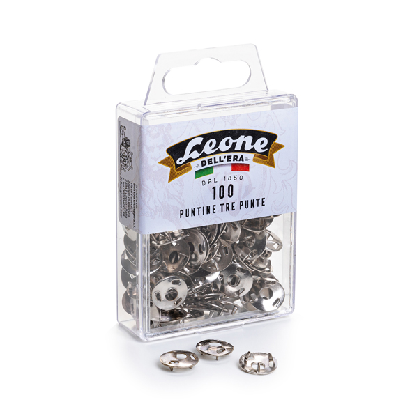 MD_44691 Puntine - 3 punte temperate e nichelate - Leone - conf. 100 pezzi - immagine 1