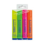 Evidenziatore Tratto Video  - punta a scalpello - tratto da 1,0-5,0mm - astuccio 4 colori - Tratto