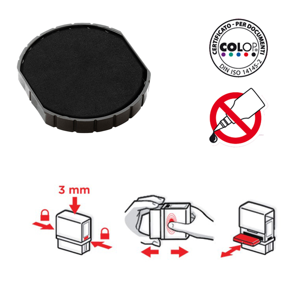 MD_44823 Tampone di ricambio E/R24 - nero - Colop - immagine 1