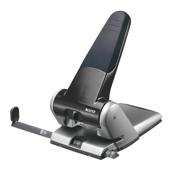 MD_45277 Perforatore 5180 - passo 8 cm - max 65 fogli - 2 fori - nero - Leitz - immagine 1