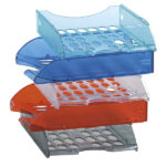 Vaschetta portacorrispondenza forata E040 - 26 x 34,5 x 6,5 cm - neutro trasparente - Fellowes